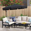 Outsunny 11ft Offset Hanging Patio Umbrella For Backyard, Black
