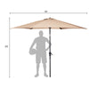 Costway 9FT Patio Umbrella Market Sun Shade Steel Tilt W/ Crank Outdoor Yard Garden