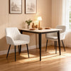 HOMCOM Dining Chairs Set of 2, Upholstered Accent Chairs with Metal Legs