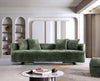 Verandah Mid-Century Modern 112" Chenille Sofa in Olive Green | Canape en chenille vert olive Verandah Mid-Century Modern 112"