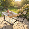 Outsunny Hammock with Stand, Detachable Pillow, 264 lbs Capacity, Cream