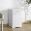 HOMCOM Mini Fridge with Freezer Thermostat Reversible Door for Bedroom