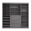 Bestar Pur 86 W Closet Organizer System - Bark Grey|Système d’organisateur de garde-robe Pur de Bestar de 86 po (L) - gris écorce