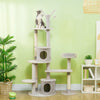 Pawhut 73.5" Tall Cat Tree, Multi-level Cat Tower For Indoor Cats With Scratching Posts, Cat Condos,|Pawhut Arbre A Chat 73.5", Tour A Plusieurs Niveaux Pour Chats D'interieur Avec Griffoirs, Condos Po