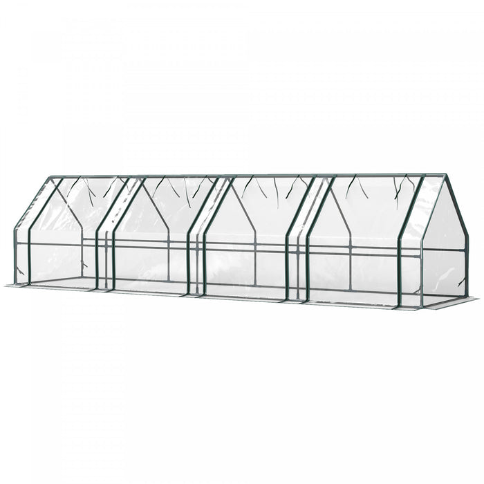 Outsunny 12' X 3' X 3' Portable Greenhouse, Tunnel Greenhouse Clear
