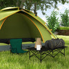 Outsunny Folding Camping Table With Roll Up Top And Carry Bag, Black|Outsunny Table De Camping Avec Plateau Enroulable Et Sac De Transport, Noir