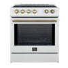 Forno Leonardo Espresso 30" Slide-In Induction Range, White -FFSIN0982-30WHT | Cuisiniere a induction encastrable Leonardo Espresso de 30 po, blanche – FFSIN0982-30WHT