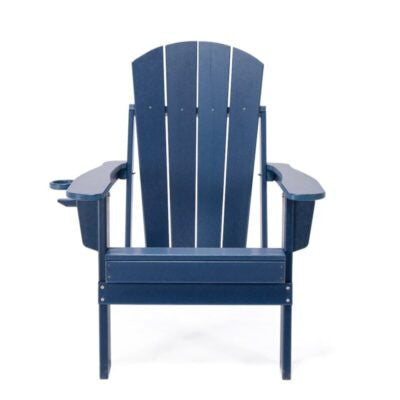 Lake Country Outdoors High-Density PolyethyleneAdirondack Chair - Blue Patio Seat