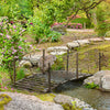 Outsunny 6FT Garden Bridge with Safety Rails Decorative Pond Bridge, Brown