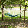 Outsunny 83" Patio Double Hammock, Wide Outdoor Hammock Bed Striped Fits 2 People Sunbed Camping Han|Outsunny 83" De Large Hamac A Rayures Pour 2 Personnes Chaise Longue De Camping Avec Oreiller, Rayur