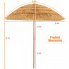 Costway 6.5 FT Thatched Beach Umbrella Tilt Tiki Hawaiian Patio Portable