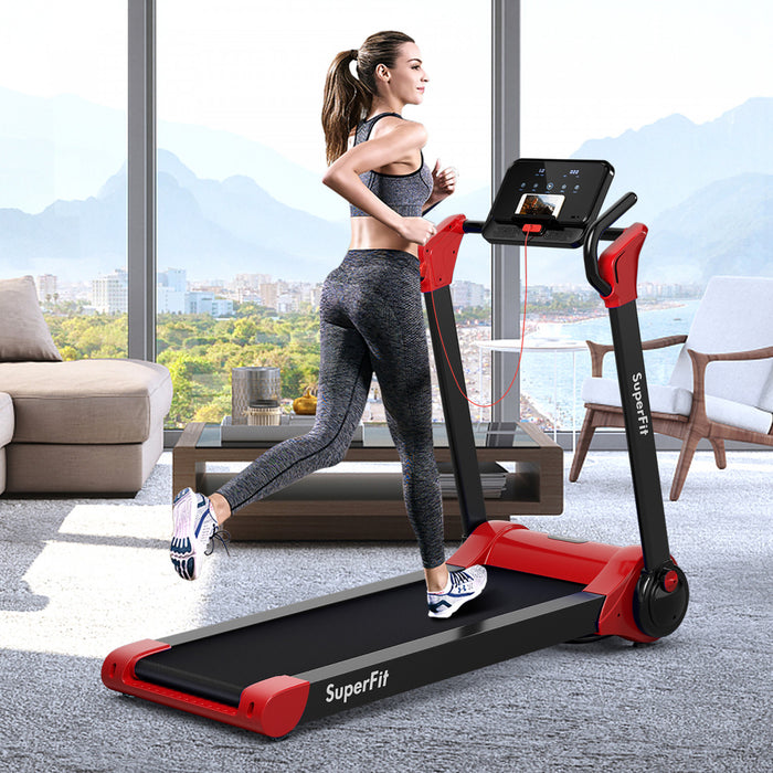Superfit Folding 2.25hp Electric Treadmill Running Machine App Control Bluetooth