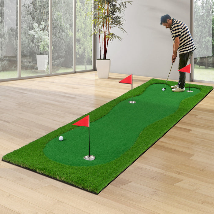 Costway 10 X 3.3 Ft Golf Putting Green Professional Golf Training Mat With 2 Golf Balls
