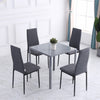 HOMCOM Dining Chairs Set of 4, Linen Fabric Upholstered Accent Chairs, Grey