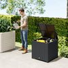 Outsunny 67 Gallon Rattan Deck Box, Wicker Outdoor Storage Box, Grey