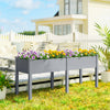 Outsunny 2-Tier Wooden Raised Garden Bed with Legs, 23.6" x 9.8" x 27.6"