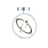 Trilogy Collection Integrated LED Semi-Flush Mount - Polished Nickel|Plafonnier semi-affleuré de la collection Trilogy avec lumière à DEL intégrée - nickel poli