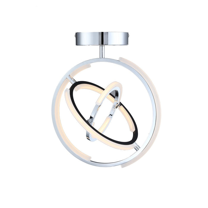 Trilogy Collection Integrated LED Semi-Flush Mount - Polished Nickel
