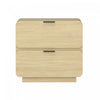 Chrystie Contemporary Modern 2-Piece Dresser and Nightstand in Natural | Commode contemporaine moderne 2 pieces Chrystie et table de chevet en bois naturel
