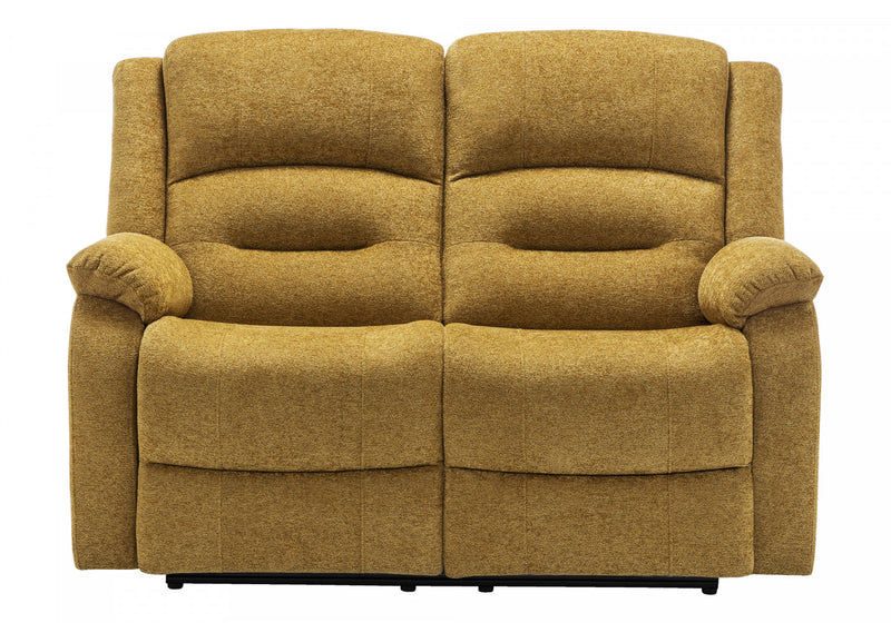 MONARCH SPECIALTIES 2-SEATER POWER RECLINING LOVE SEAT, 57\" WIDE, USB PORT INCLUDED, GOLD FABRIC RECLINER
