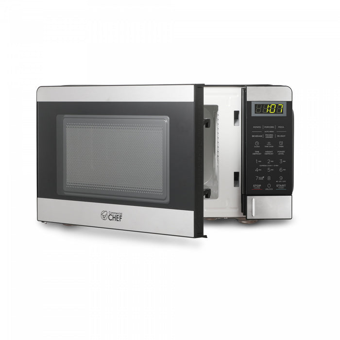 CHM Series Commercial Chef 0.7 Cu. Ft. Countertop Microwave Oven, CHM770S Countertop Microwave Less 1cuft