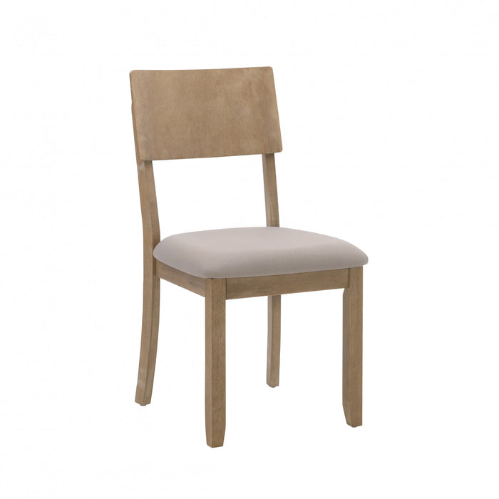 Jorissen Grey Linen-Look Fabric Dining Chair - Set of 2