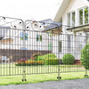 Outsunny 11.5' Decor Garden Fence for Border Edging, 4 Pack, Square Vines