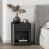 Evelyn Modern 20" Nightstand in Charcoal Gray (1-Drawer) | Table de nuit moderne Evelyn 20" en gris charbon (1 tiroir)