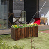 Outsunny 37.5"x15"x15.75" Raised Garden Bed, Wooden Planters For Outdoor Plants, Rectangle Vegetable|Outsunny 37,5"x15"x15,75" Lit De Jardin Sureleve Lit De Jardin En Bois Jardiniere D'exterieur Boite