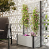 Outsunny Outdoor Planter Box with Trellis, Wicker Garden Box, Mixed Grey