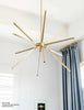 Dainolite Array LED Chandelier 60w Aged Brass White Acrylic Diffuser Lamp|Lustre Array de Dainolite en acrylique blanc qui diffuse la lumière, avec fini laiton vieilli et ampoule à DEL de 60 W