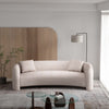 Sylvia Modern Glam 104" Tweed Loveseat in Ivory | Canape deux places moderne glamour Sylvia 264 cm en tweed ivoire