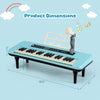 Costway 37 Keys Kids Piano Keyboard Portable Musical Toy with Microphone & Music Stand Blue