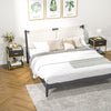 HOMCOM Bedside Table Set of 2, Nightstand with Drawer and Shelf
