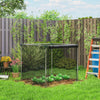 Outsunny 4' x 4' Plant Protection Tent Crop Cage with Door, Black