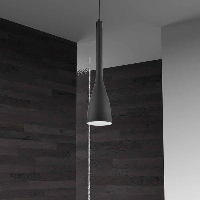 Dainolite Single Pendant Small Matte Black Finish Lamp