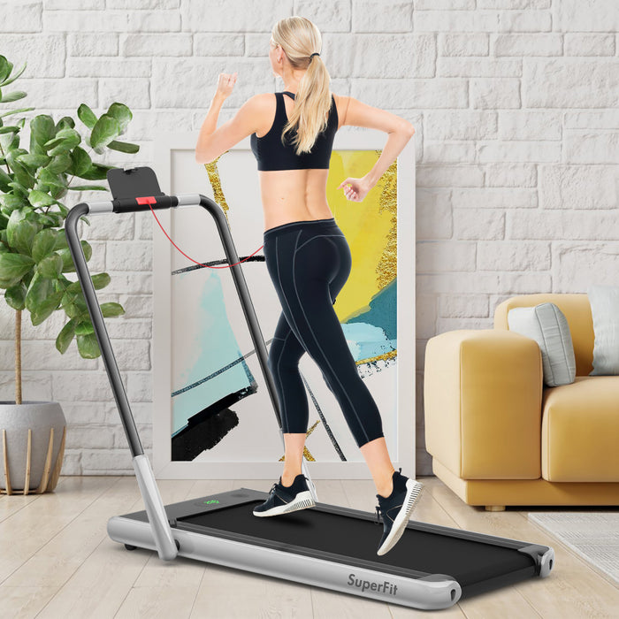 Superfit 2.25hp 2-in-1 Folding Under Desk Treadmill W/speaker Controller App