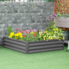 Outsunny 4' X 4' X 1' Raised Garden Bed Galvanized Steel Planter Box For Vegetables, Flowers, Herbs,|Outsunny Jardiniere Surelevee En Acier Galvanise 4 Pi X 4 Pi X 1 Pi Pour Legumes, Fleurs, Herbes, Gr