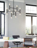 Dainolite Ava 12 Light Chandelier Small Matte Black Finish Lamp|Petit lustre Ava de Dainolite avec fini noir mat et 12 ampoules