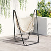 Outsunny Hammock Chair With Stand, Hammock Swing W/ Side Pocket, White|Outsunny Chaise Hamac Avec Support, Balancoire Hamac, Blanc