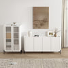 Abbey Modern 2-Piece Buffet and Bookcase in White | Buffet et bibliotheque modernes Abbey 2 pieces en blanc