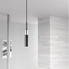 Dainolite Luna LED Pendant 6w Black Finish Clear Glass Lamp|Luminaire suspendu Luna de Dainolite en verre transparent, avec fini noir et ampoule à DEL de 6 W