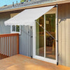 Outsunny 6.6'x5' Manual Retractable Patio Awning Window Door Sun Shade Deck Canopy Shelter Water Res|Outsunny Store Banne Manuel Retractable Inclinaison Reglable Installation Rapide Metal Alu Polyester