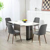 HOMCOM Dining Chairs Set of 4, Velvet Accent Chair, Dark Grey