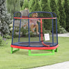 Outsunny 84.75" Kids Trampoline 7 Ft Indoor Outdoor Trampolines With Safety Net Enclosure Built-in Z|Outsunny Trampoline Pour Enfants De 2,1 M Avec Filet De Securite, Jouet De Gymnastique A Ressort Dur