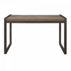 Bassett Writing Desk, Faux Wood & Gunmetal