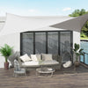 Outsunny Rectangle 13' X 20' Canopy Sun Sail Shade Garden Cover Uv Protector Outdoor Patio Lawn Shel|Voile D'ombrage Rectangulaire 4 X 6 M Toile Solaire Taud De Soleil Creme