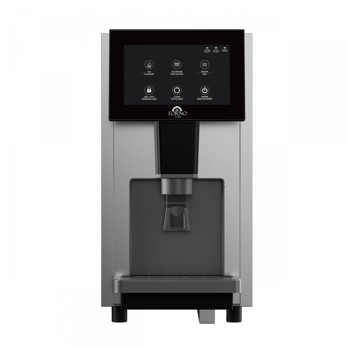 Forno Fresco 10 in Countertop Ice Maker & Dispenser, 66 lbs, Stainless Steel- FIMDP7383-10