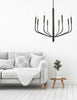 Dainolite Eleanor 8 Light Chandelier Matte Black Lamp|Lustre Eleanor de Dainolite avec fini noir mat et 8 ampoules