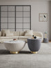Anderson Modern 3-Piece Coffee Table & End Table Set in Cream and Gray | Ensemble de 3 tables Anderson Modern : table basse et tables d’appoint en creme et gris